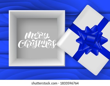 Merry Christmas cepillo de letras. Ilustración de material vectorial para afiches