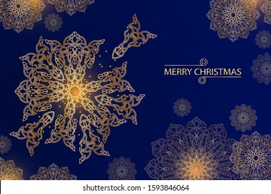 Merry Christmas business greeting card. Vector illustration concept for background, party invitation card, website banner, social media banner, marketing material.