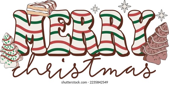 Merry Christmas Cakes Print Template