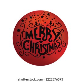 Merry Christmas Calligraphic Inscription  stamp 2
