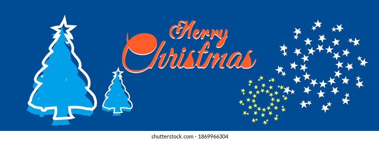 Merry Christmas Calligraphic Lettering background design