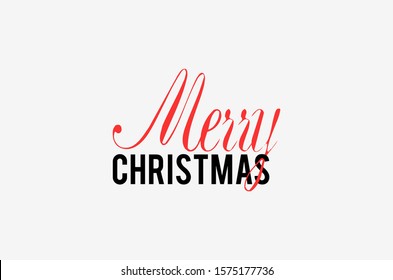 
Merry Christmas Calligraphic Text Vector