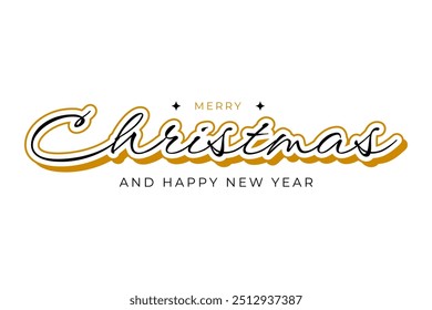 Merry Christmas calligraphy hand lettering. Typography Merry Christmas. Merry Christmas letter