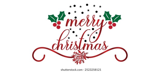 merry christmas calligraphy letter vector, chrismas vector, merry christmas design