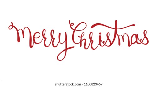 Merry Christmas Vintage Calligraphy Vector Text Stock Vector (royalty 