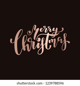 Merry Christmas calligraphy. Luxurious Christmas lettering. Luxury holiday season vector illustration