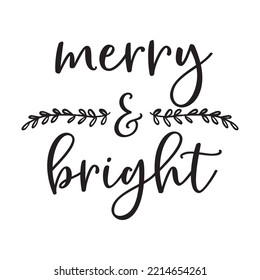 Frohe Weihnachtskalligrafie-Raster-Version Illustration typografische Zitat