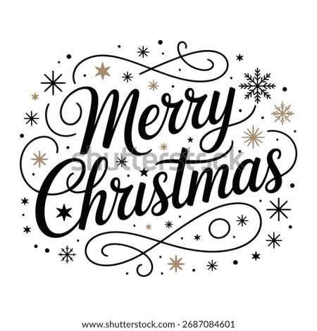 Merry Christmas Calligraphy Text icon
