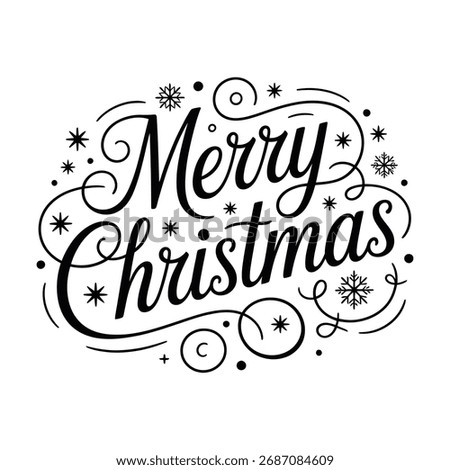 Merry Christmas Calligraphy Text icon 