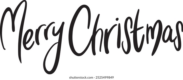 Feliz Natal caligrafia tipografia mão escrever pincel caneta desenhar texto preto design tipografia vetor texto arte