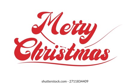 Merry Christmas Calligraphy Typography Vector eps 10