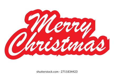 Merry Christmas Calligraphy Typography Vector eps 10