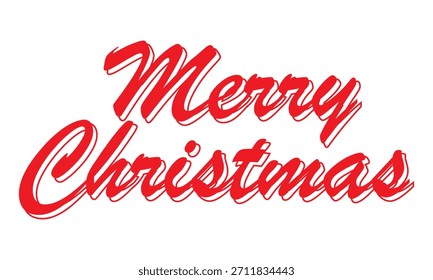Merry Christmas Calligraphy Typography Vector eps 10
