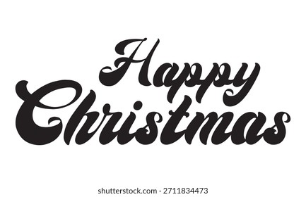 Merry Christmas Calligraphy Typography Vector eps 10
