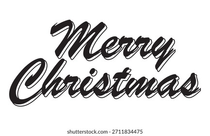 Merry Christmas Calligraphy Typography Vector eps 10