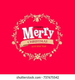 Merry Christmas. Christmas calligraphy. ?llustrator vector.