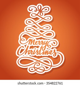 Merry Christmas Calligraphy : Vector Illustration
