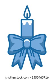 merry christmas candle isolated icon vector illustration design