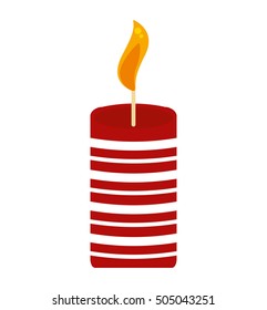 merry christmas candle isolated icon vector illustration design