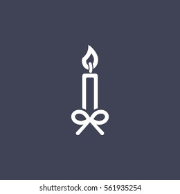merry christmas candle isolated icon vector illustration design