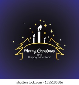 MERRY CHRISTMAS CANDLE LIGHT BACKGROUND