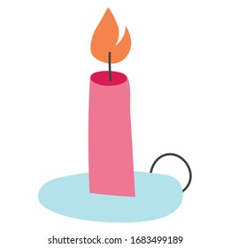 merry christmas candles isolated icon vector illustration design