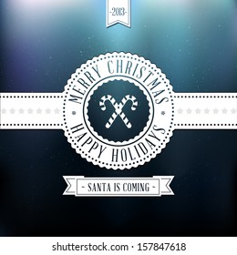 Merry Christmas candy badge_Editable EPS 10 vector badge