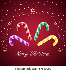 Feliz navidad, caña de caramelo