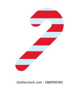 merry christmas candy cane design, winter season and decoration theme Vector illustration