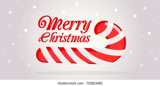 Merry christmas Candy cane vector