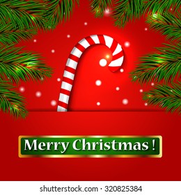 Merry Christmas candy on a background. Vector illustration. EPS
