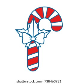merry christmas cane with bow