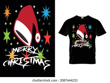 Merry Christmas Cap T-shirt Design