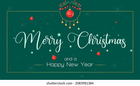 Merry Christmas Card 100 percent editable