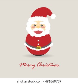 Merry Christmas Card 2016 ,Christmas Egg Santa