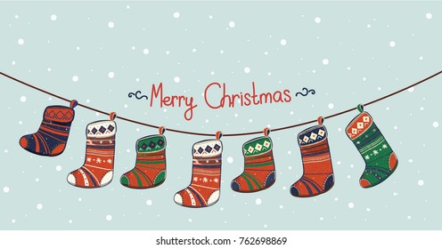 クリスマス 靴下 のイラスト素材 画像 ベクター画像 Shutterstock