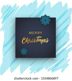 Merry Christmas card Abstract Brush stroke background