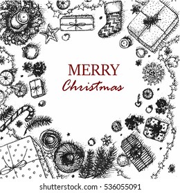 Merry Christmas card. Background.