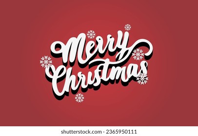 merry Christmas card background gift calligraphy font typography illustration      