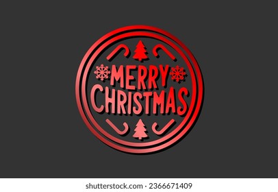  merry Christmas card background gift calligraphy font typography illustration