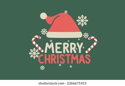  merry Christmas card background gift calligraphy font typography illustration