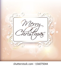 Merry christmas card or background.  Vector illustration.