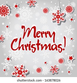 Merry christmas card or background.  Vector illustration.
