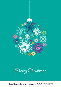 Merry Christmas card and  background in vector