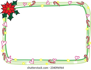 merry christmas card border frame