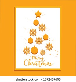 Merry christmas card with a bowtie - Vector