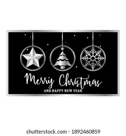 Merry Christmas Card With A Bowtie - Vector