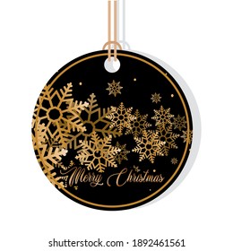 Merry christmas card with a bowtie - Vector
