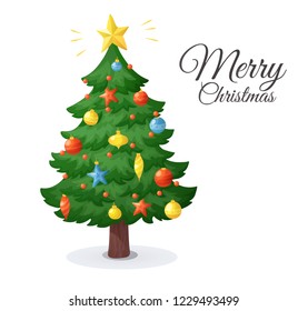 christmas tree vector image