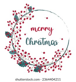 Merry Christmas card, certificate, banner